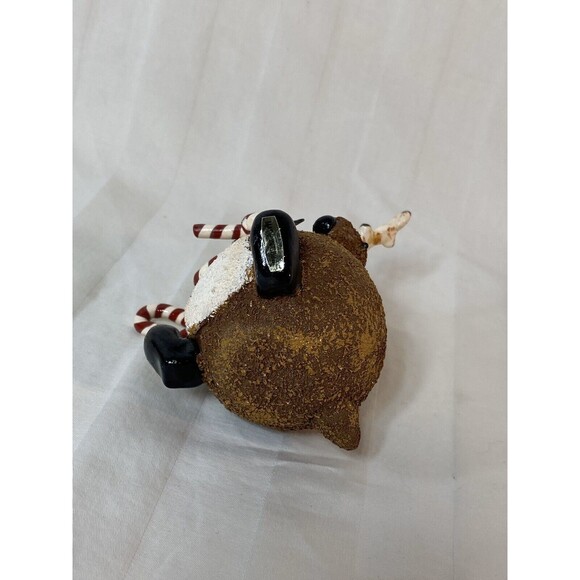 Cute plump reindeer, festive decor, xmas decoration Resin, Candy Canes “JOY” - Picture 7 of 7